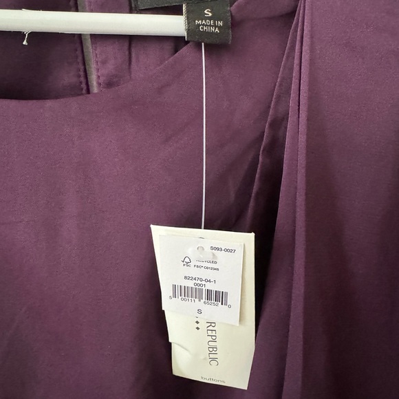 Banana Republic Factory Pinot Noir Drape Neck Blouse - Picture 5 of 5